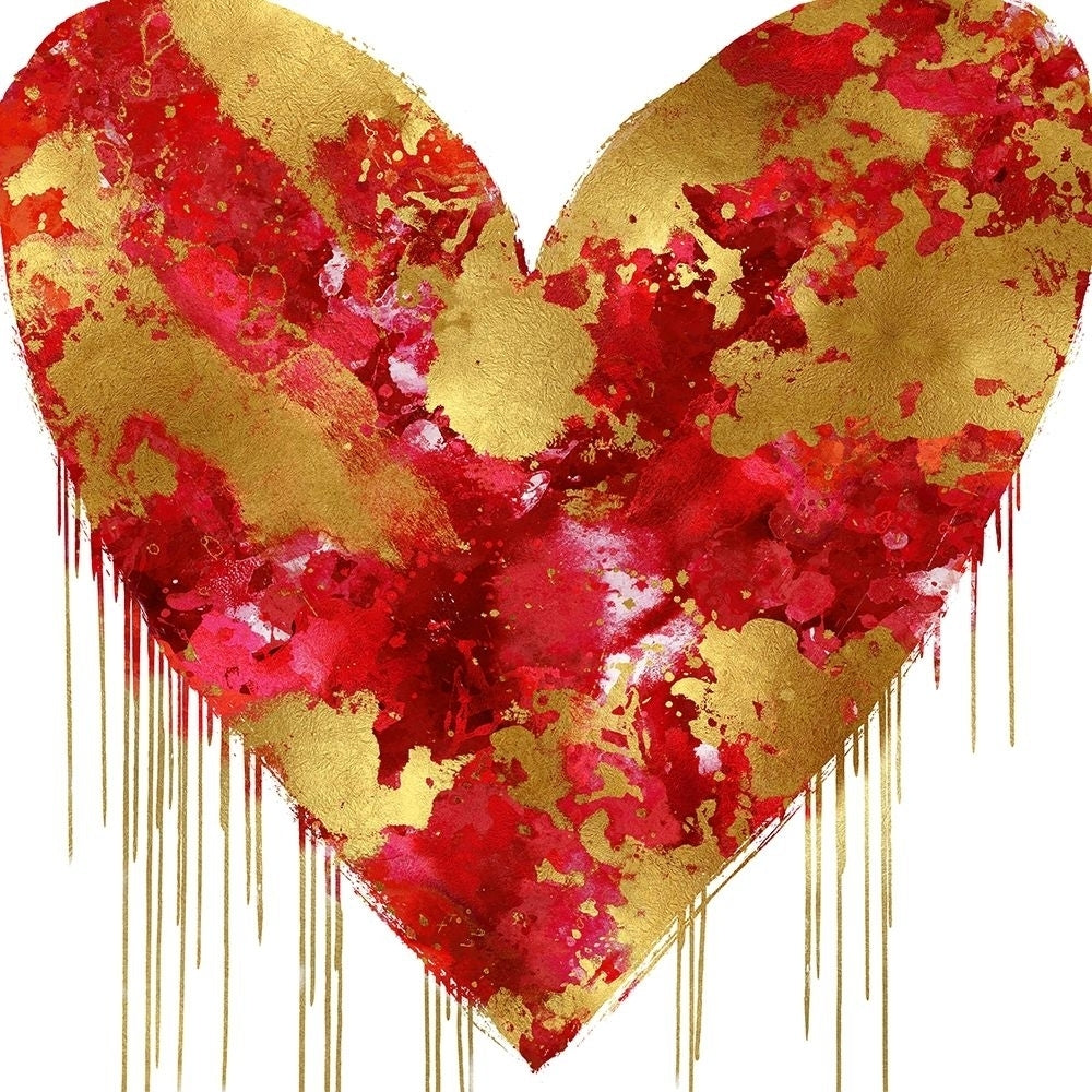 Big Hearted Red and Gold Poster Print by Lindsay Rodgers-VARPDXLSG116675 Image 1