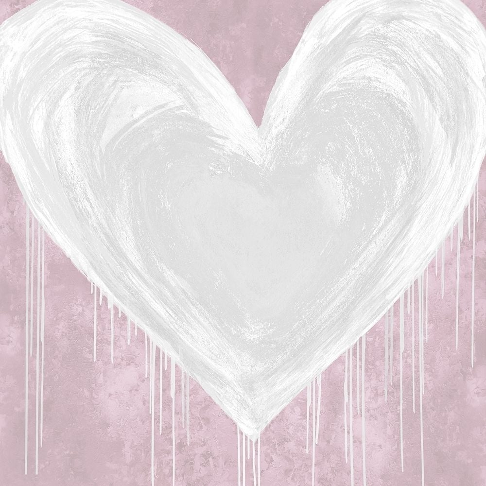 Big Hearted White on Pink Poster Print by Lindsay Rodgers-VARPDXLSG116680 Image 1