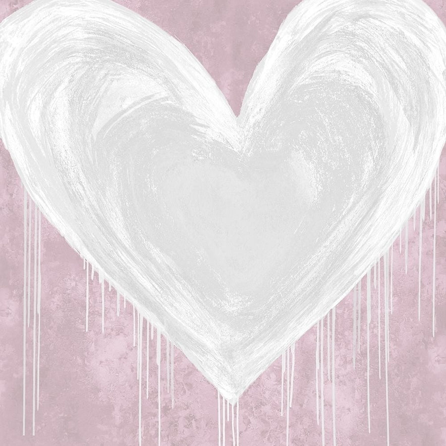 Big Hearted White on Pink Poster Print by Lindsay Rodgers-VARPDXLSG116680 Image 1