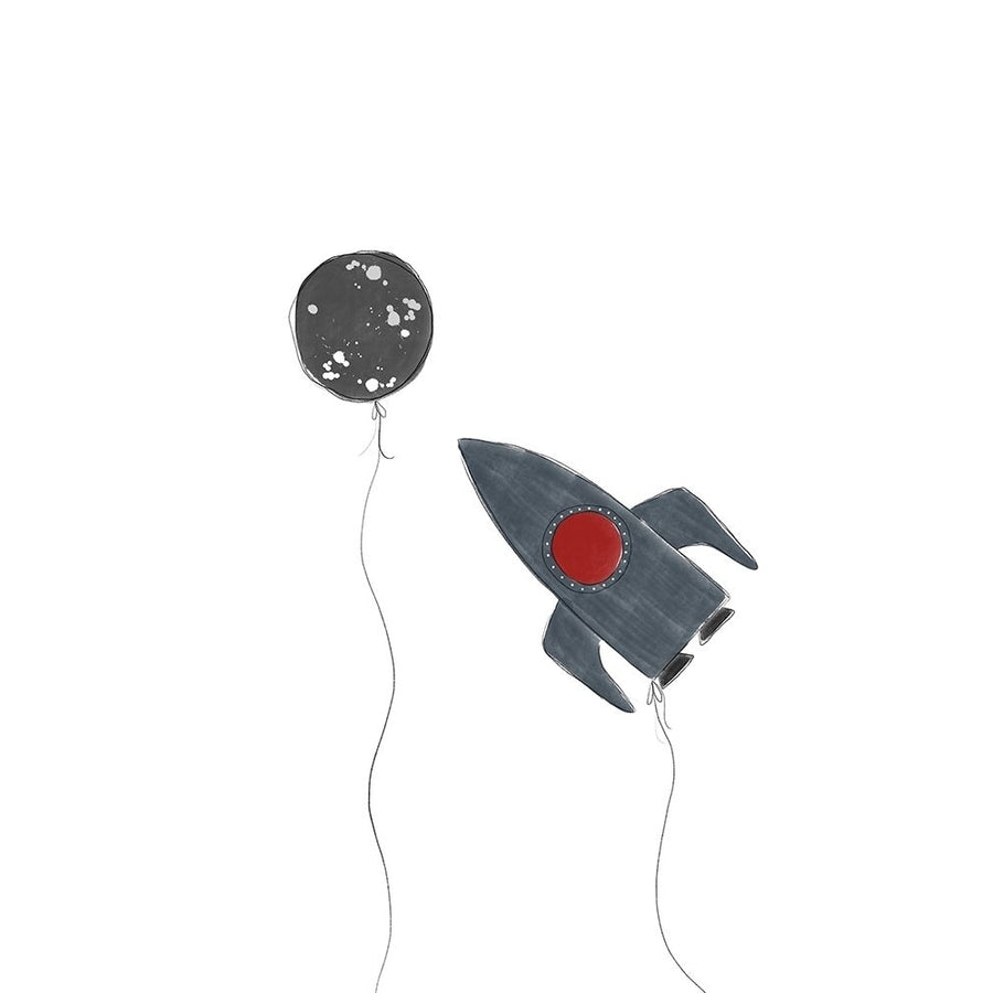 Spaceship Balloons Poster Print by Leah Straatsma-VARPDXLSRC007B Image 1