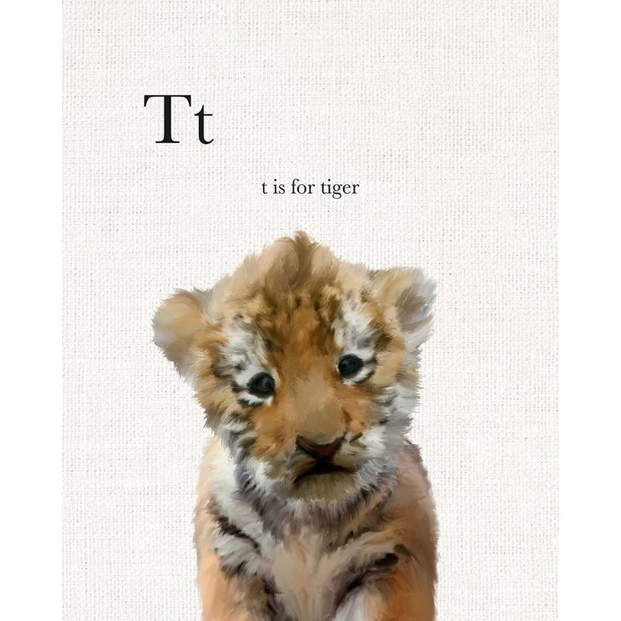 Baby Tiger Linen Poster Print by Leah Straatsma-VARPDXLSRC008E1 Image 1