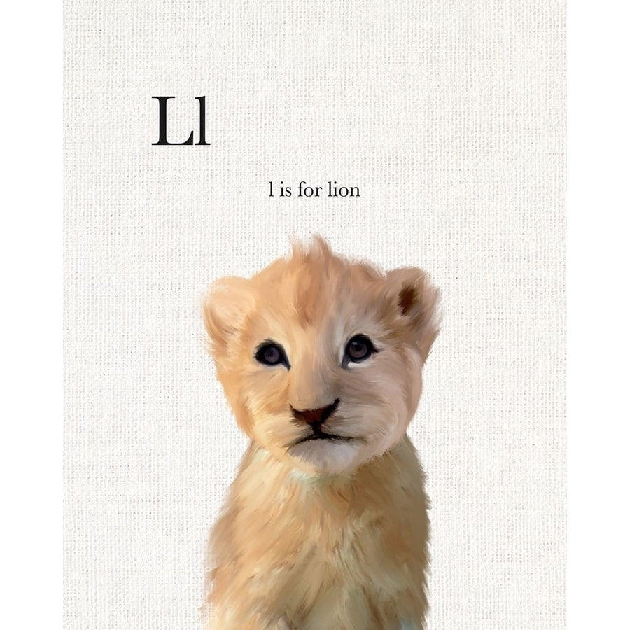 Baby Lion Linen Poster Print by Leah Straatsma-VARPDXLSRC008K1 Image 1