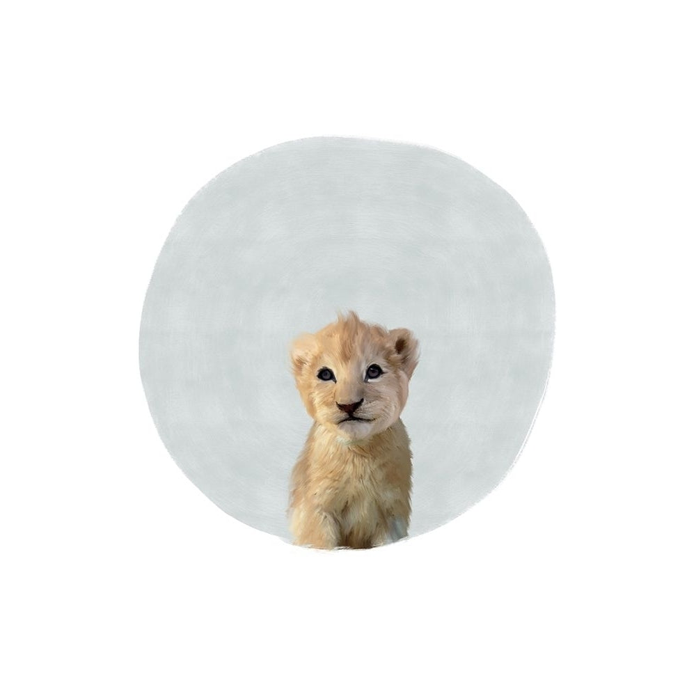 Baby Lion Circle Poster Print by Leah Straatsma-VARPDXLSRC013C Image 1