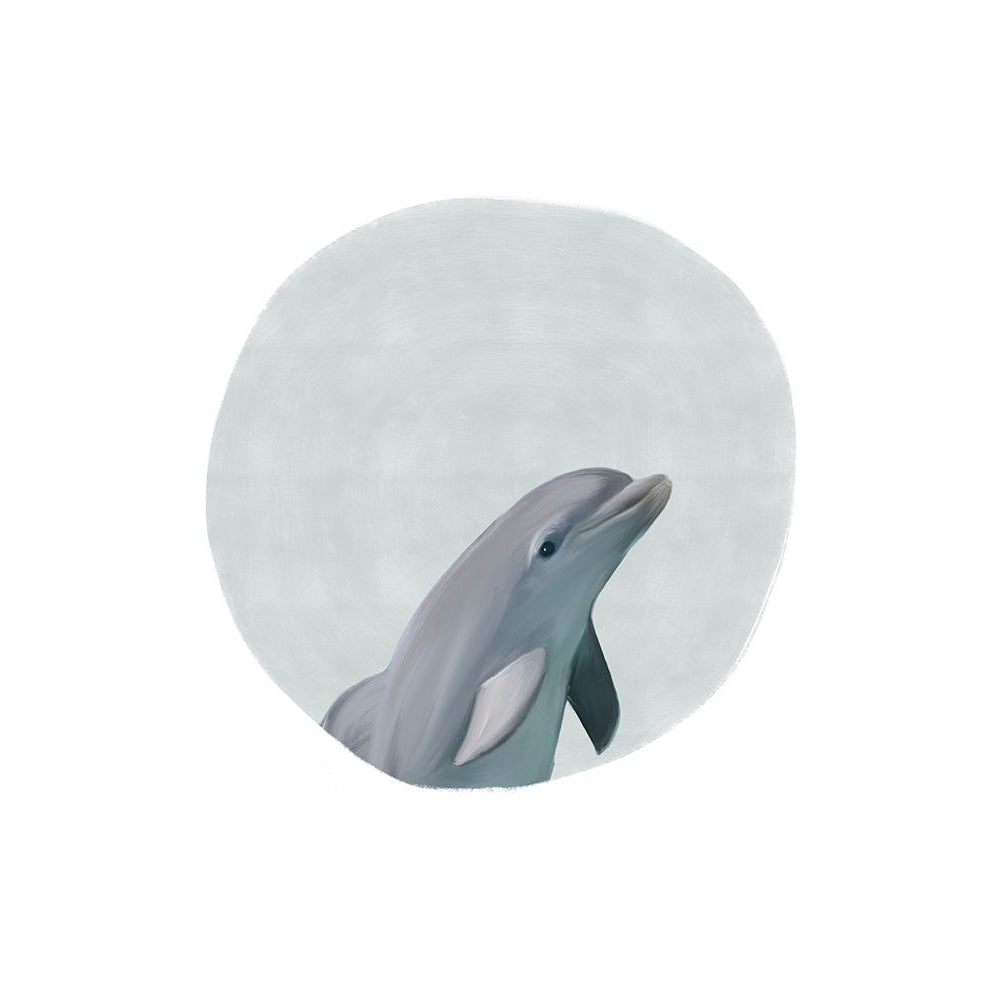 Baby Dolphin Circle Poster Print by Leah Straatsma-VARPDXLSRC013M Image 1