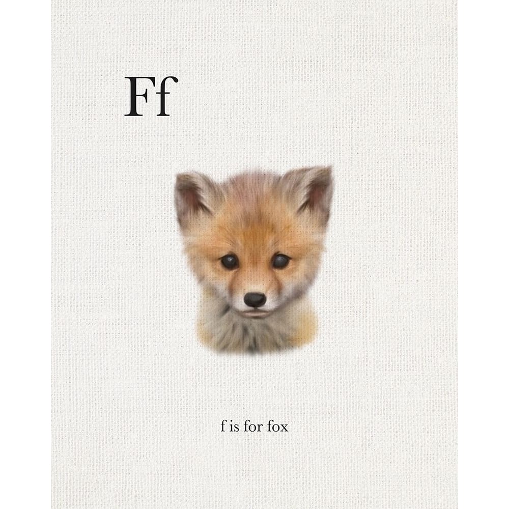 F is for Fox Poster Print by Leah Straatsma-VARPDXLSRC036F Image 1