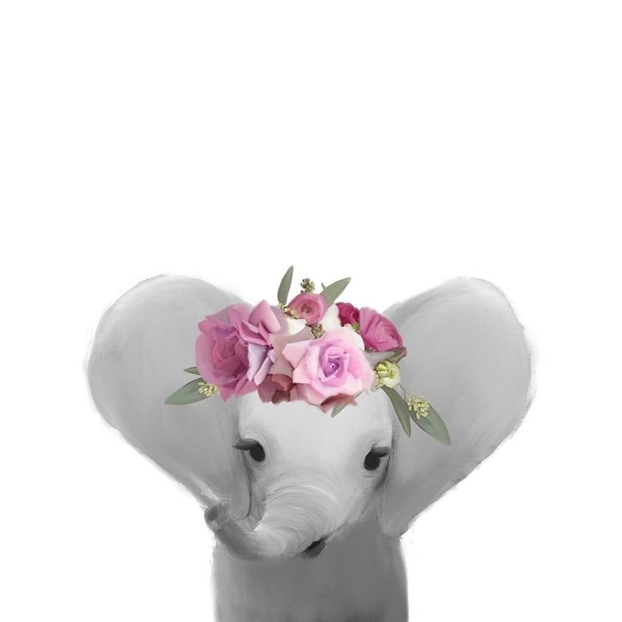 Floral Elephant Poster Print by Leah Straatsma-VARPDXLSRC039A Image 1