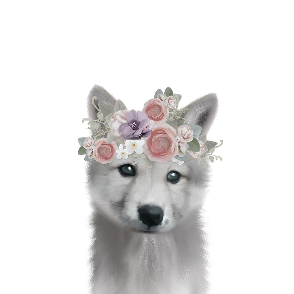 Floral Wolf Poster Print by Leah Straatsma-VARPDXLSRC039H Image 1