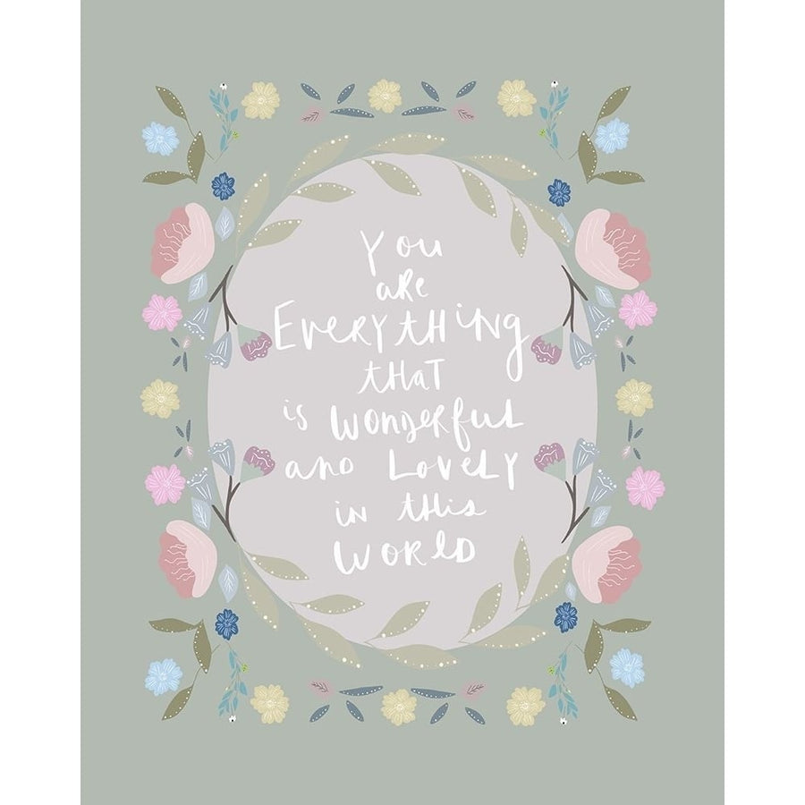 You Are Everything Moss Green Poster Print by Leah Straatsma-VARPDXLSRC043C Image 1