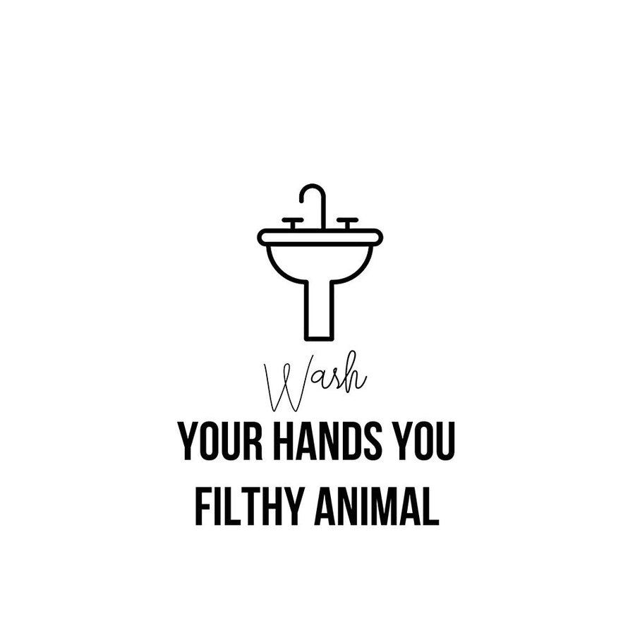 Wash Hands Animal Poster Print by Leah Straatsma-VARPDXLSRC067B Image 1