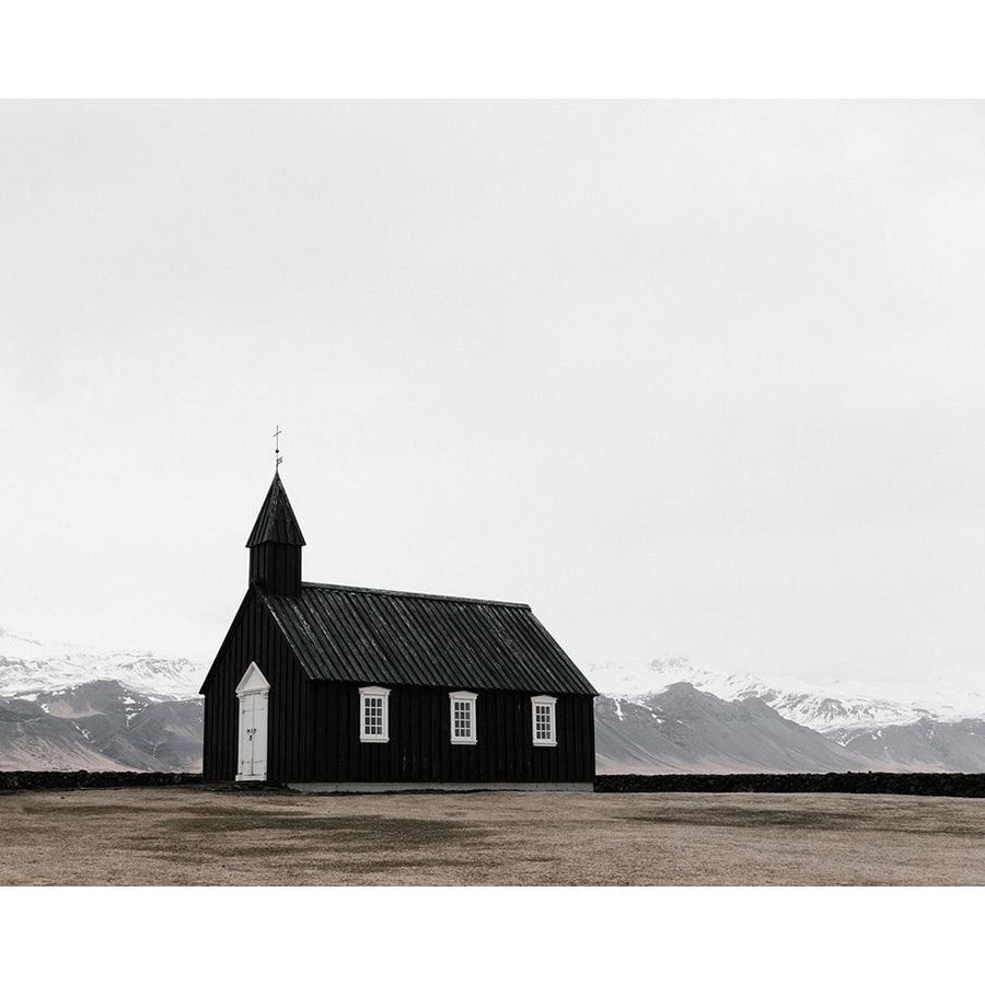 Chruch and Mountains Poster Print by Leah Straatsma-VARPDXLSRC077 Image 1