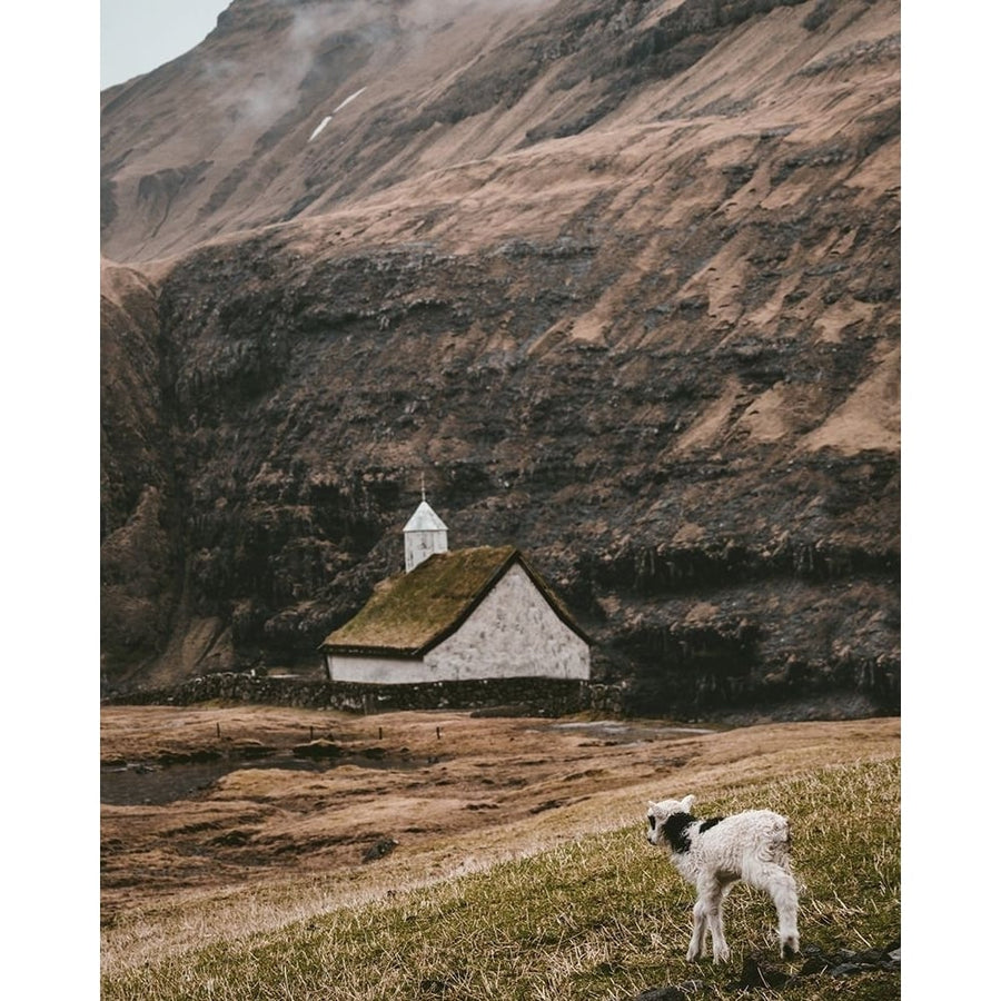 Moody Lanscape with Sheep and Chapel Barn by Leah Straatsma-VARPDXLSRC241A Image 1