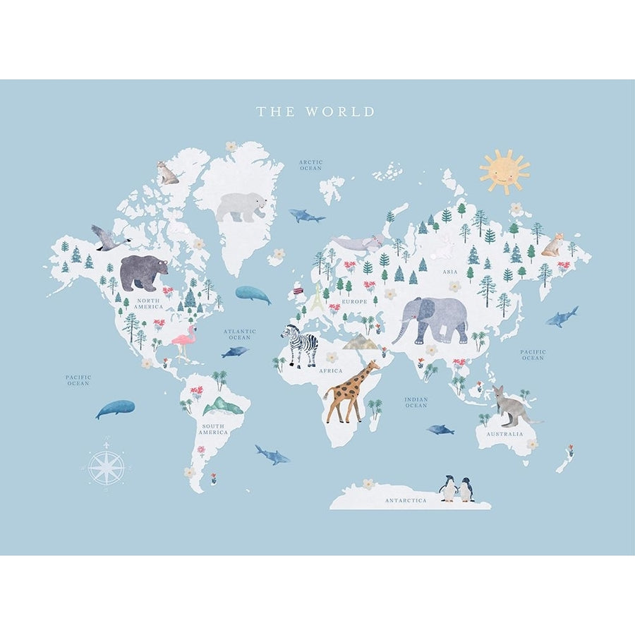 World Map 2 Poster Print - Leah Straatsma-VARPDXLSRC284A2 Image 1