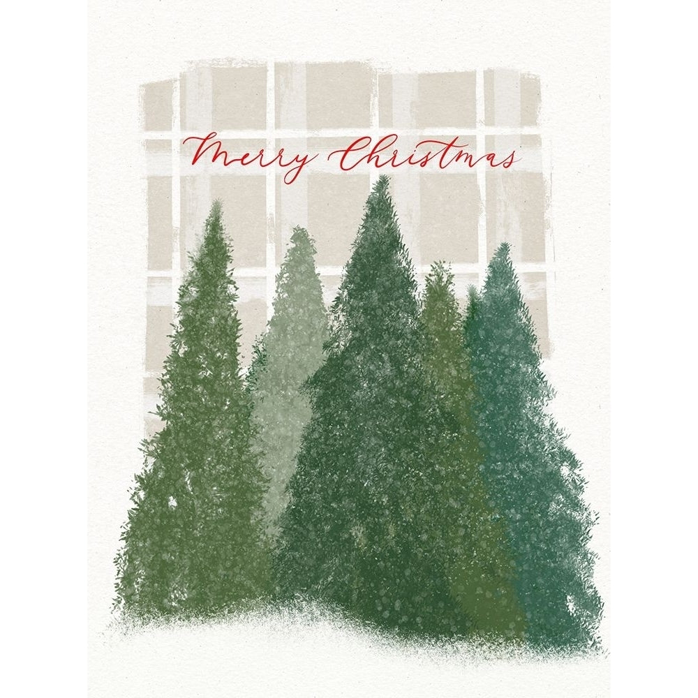 Plaid Trees Merry Christmas by Leah Straatsma-VARPDXLSRC471A Image 1