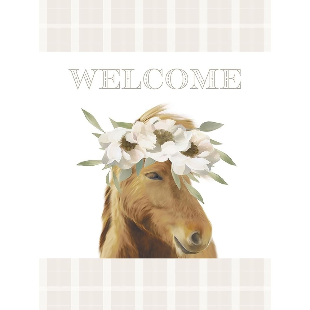 Floral Horse Flag 3 Poster Print - Leah Straatsma-VARPDXLSRC761C Image 1