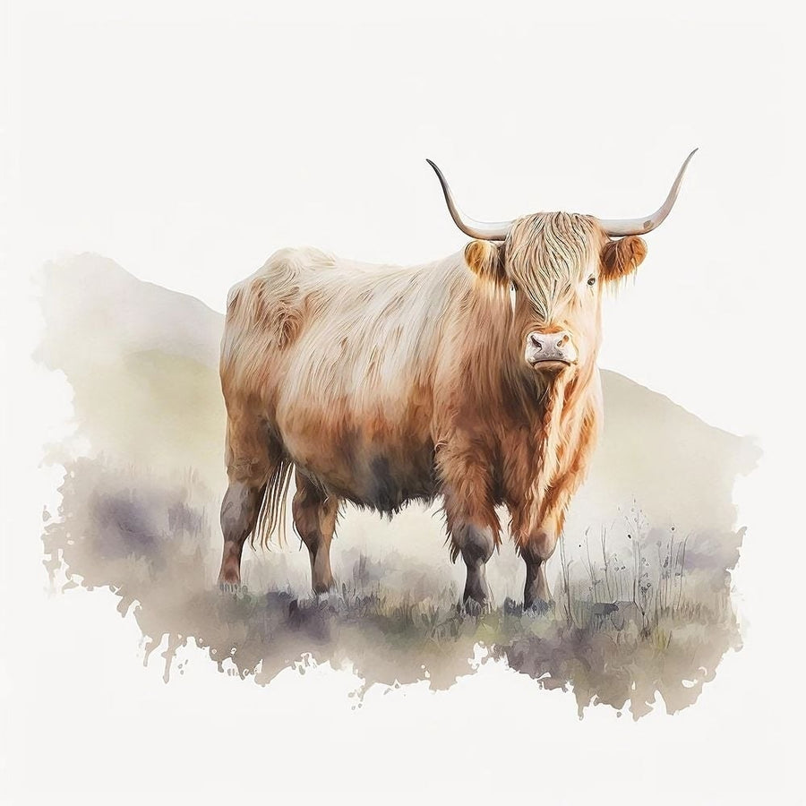 Highland Cow Field 1 Poster Print - Design Studio LSR-VARPDXLSRDS0062 Image 1