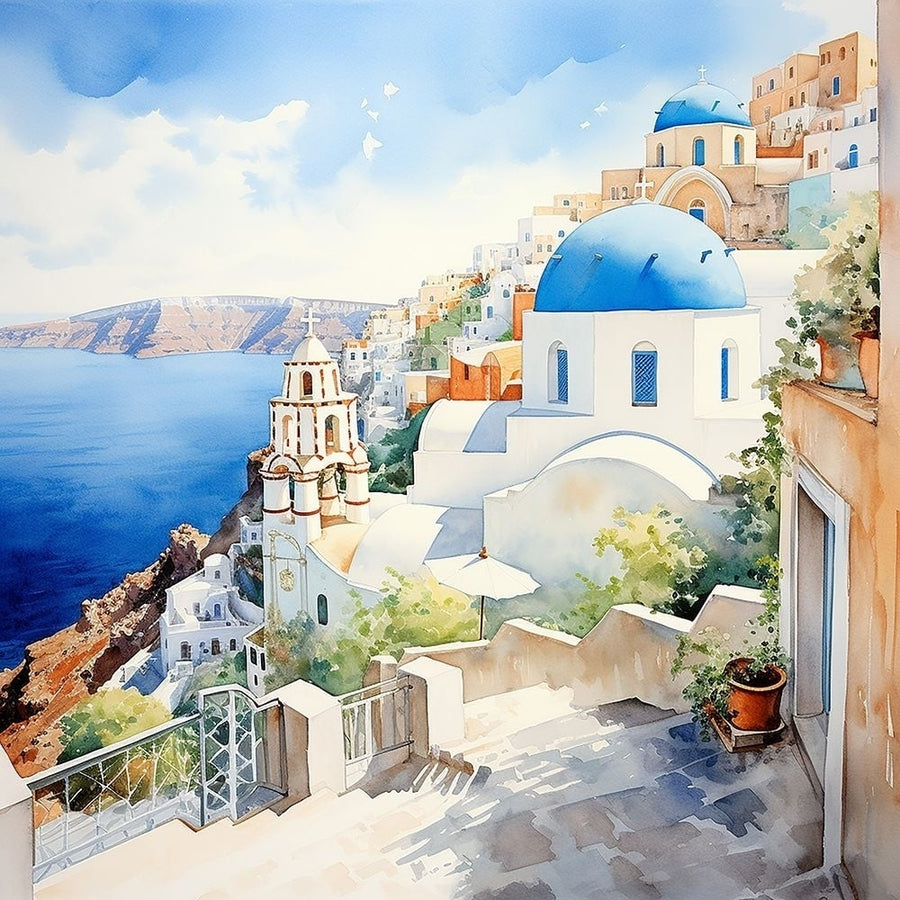 Santorini 2 Poster Print - Design Studio LSR-VARPDXLSRDS0296 Image 1