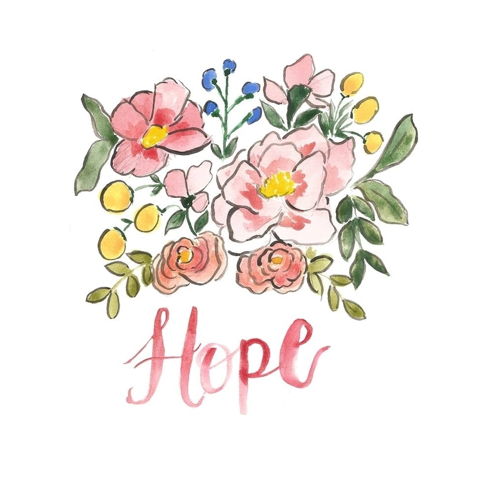 Floral Bouquet Hope Poster Print - Lacy Tatum-VARPDXLT25 Image 1