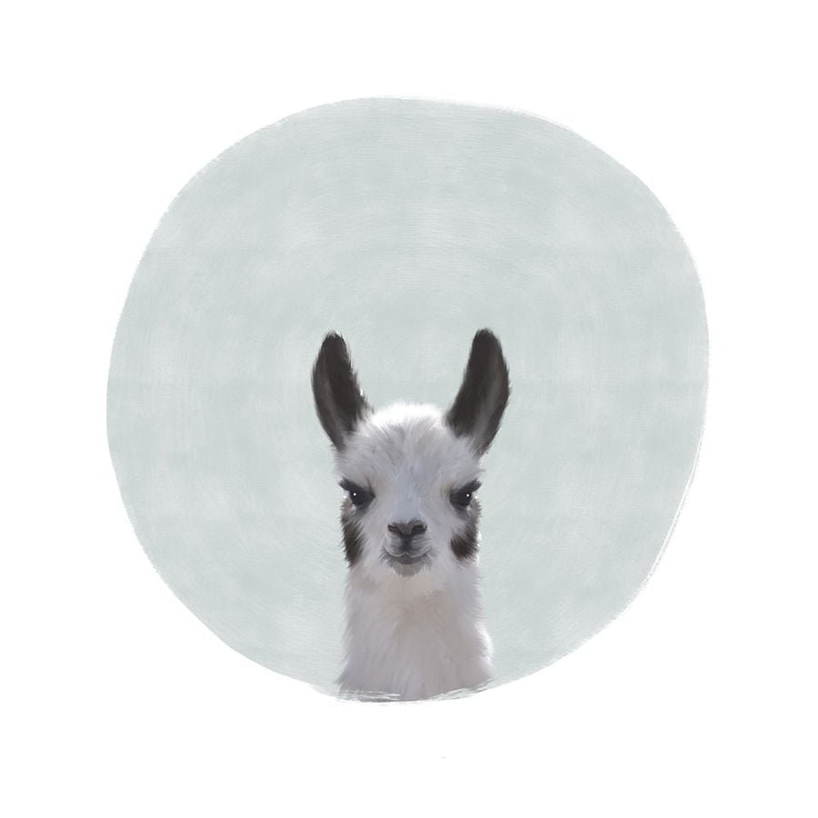 Baby Circle Llama Gray Poster Print by Leah Straatsma-VARPDXLSSQ001J Image 1