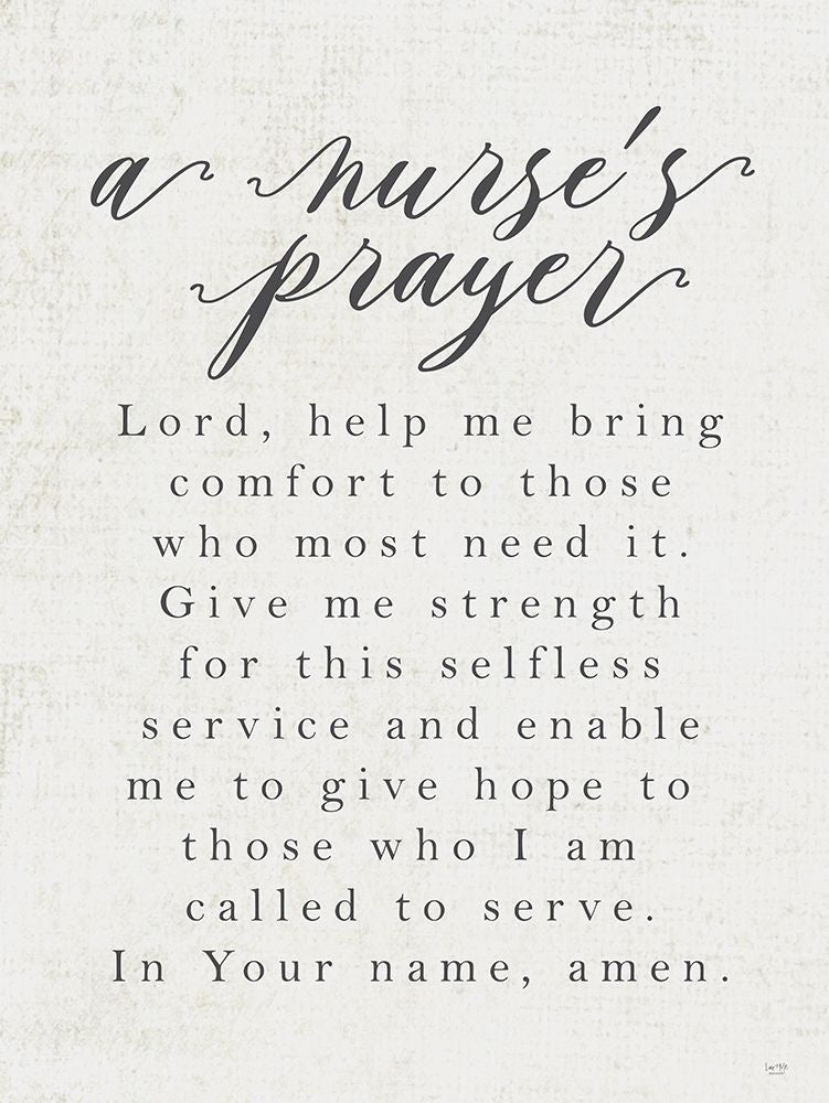 A Nurses Prayer Poster Print by Lux + Me Designs Lux + Me Designs-VARPDXLUX282 Image 1