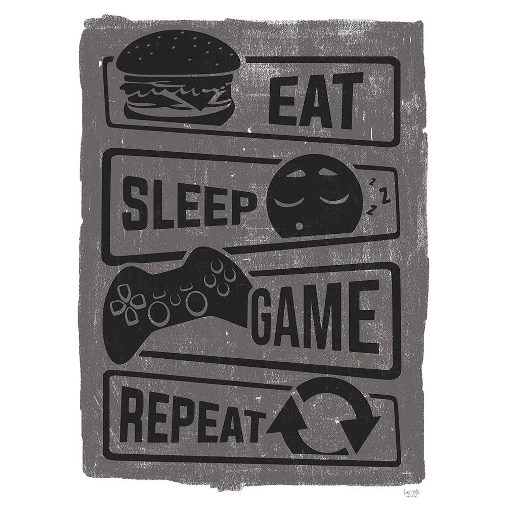 Eat Sleep Game Repeat by Lux + Me Designs-VARPDXLUX448 Image 1