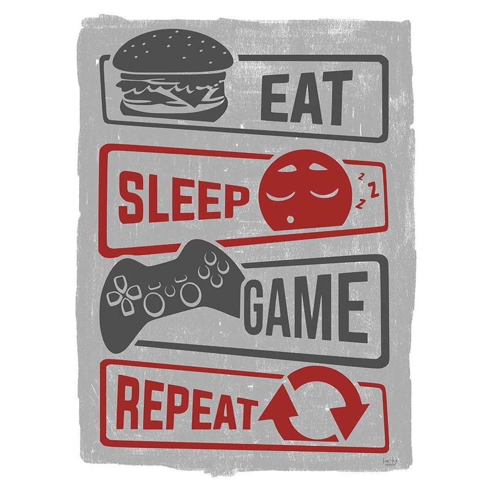 Eat-Sleep-Game-Repeat Poster Print - Lux + Me Designs-VARPDXLUX541 Image 1