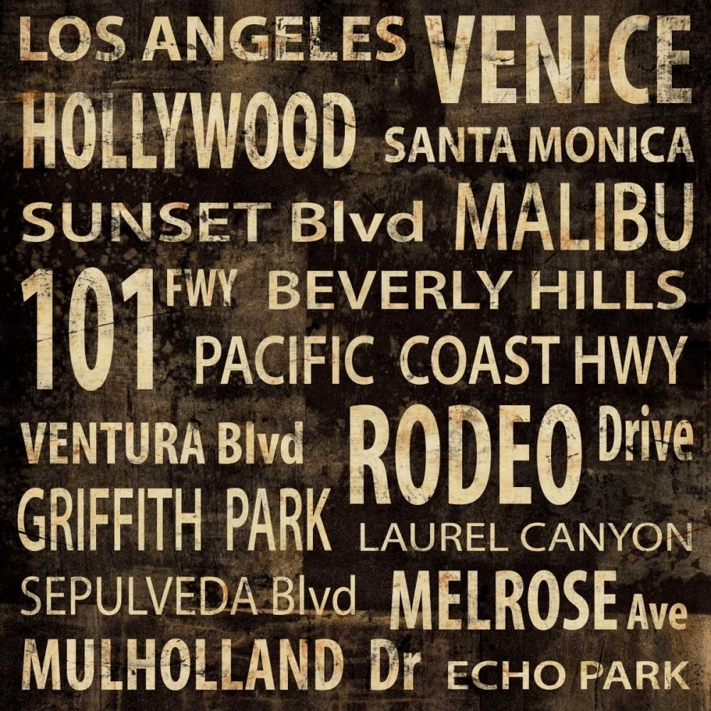 LA Poster Print by Luke Wilson-VARPDXLW5891 Image 1