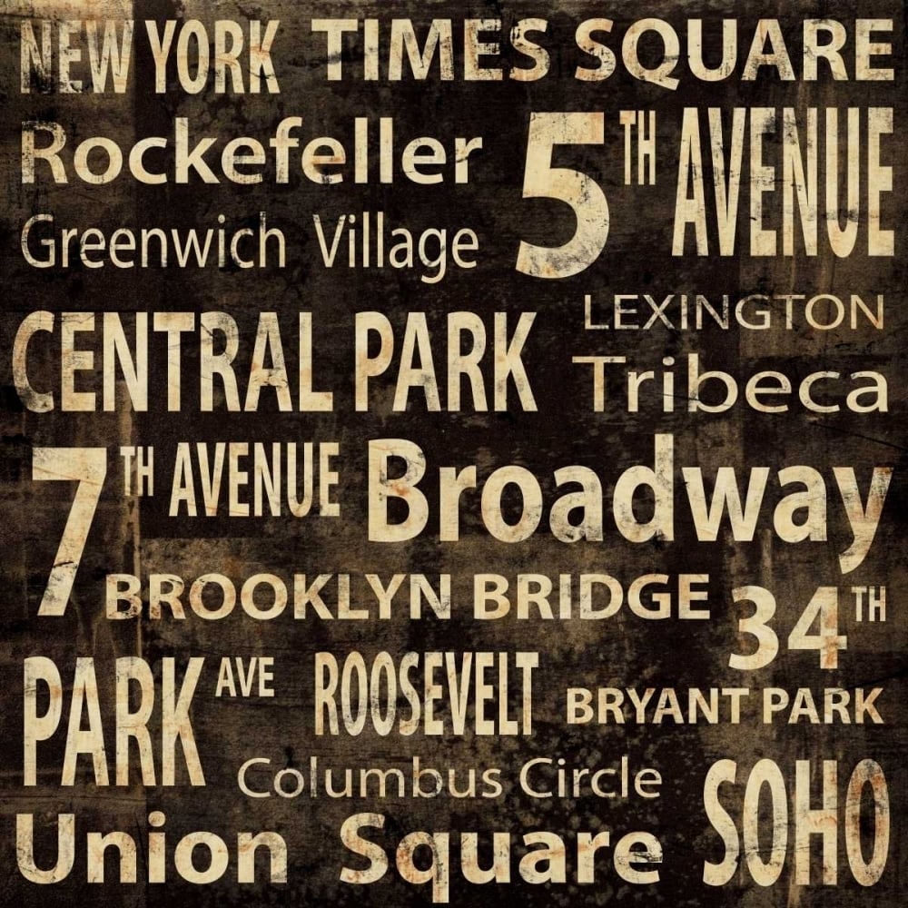 NY Poster Print by Luke Wilson-VARPDXLW5890 Image 1