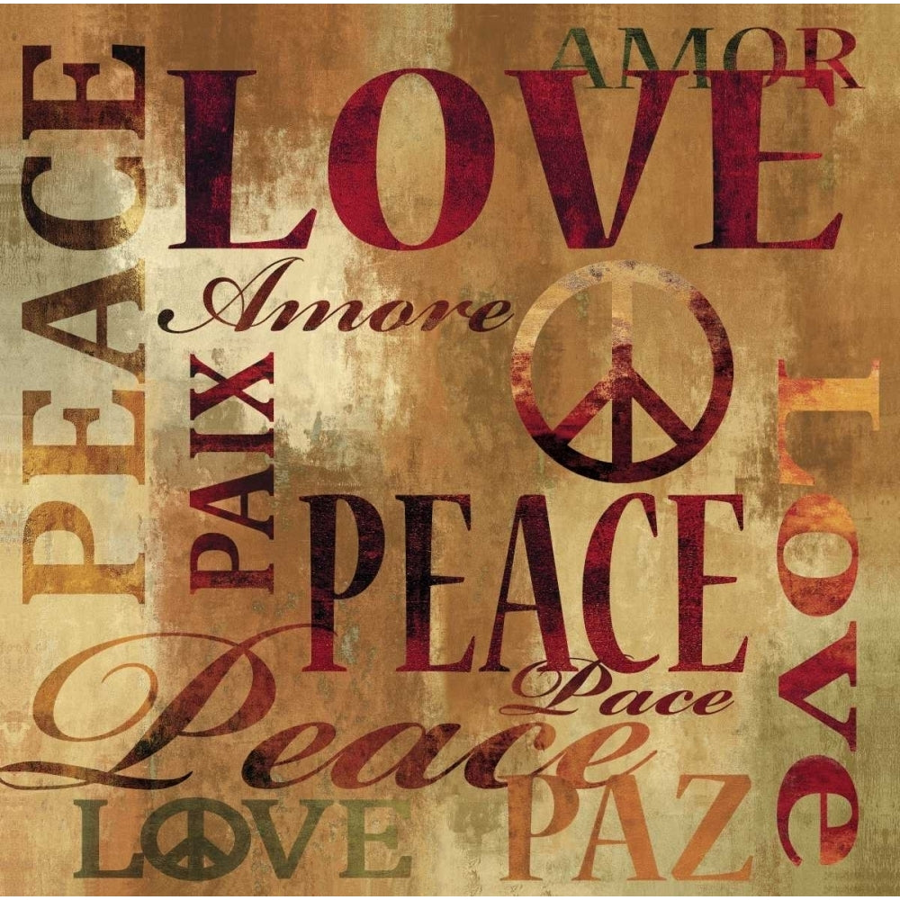 Peace and Love Poster Print by Luke Wilson-VARPDXLW6190 Image 1