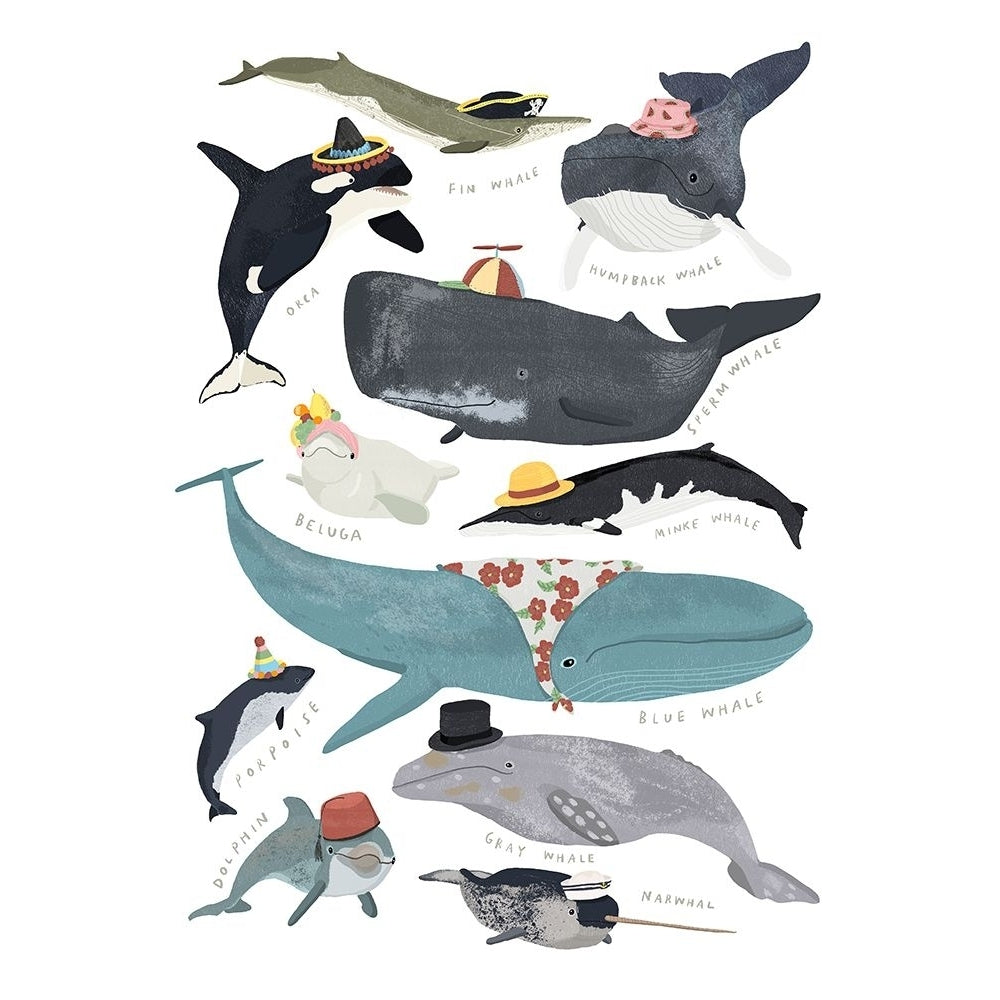 Whales in Hats Poster Print - Hanna Melin-VARPDXM1990D Image 1