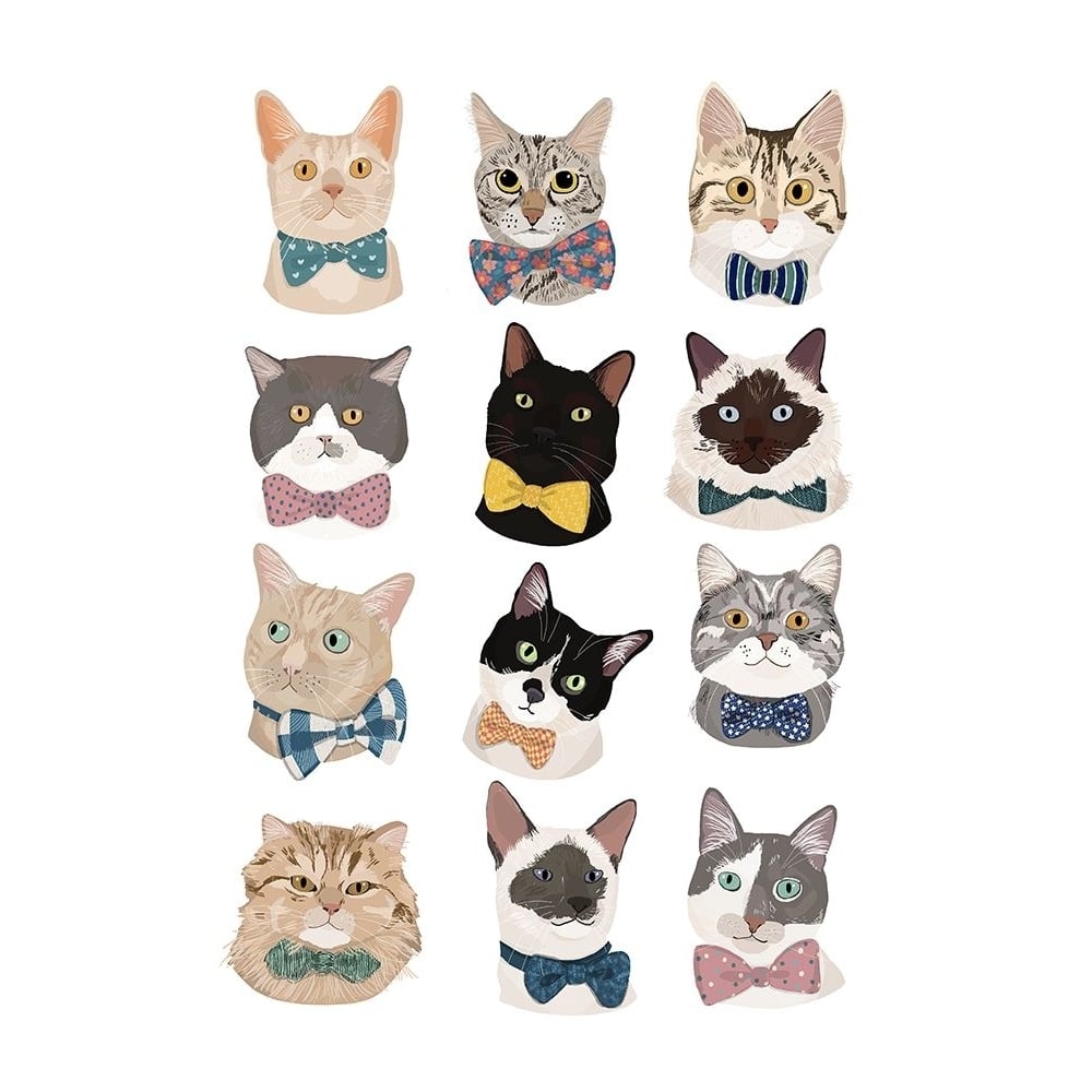 Cats in Bow Ties Poster Print - Hanna Melin-VARPDXM1974D Image 1