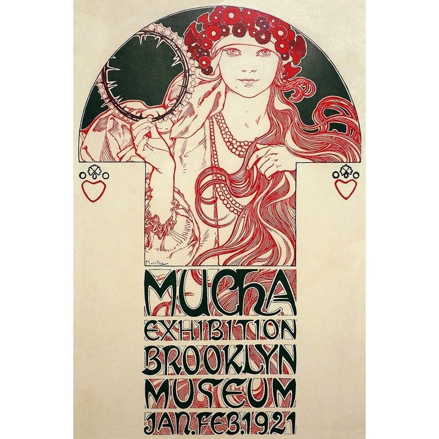 Mucha Exhibition Brooklyn Museum 1920 Poster Print by Alphonse Mucha-VARPDXM1712D Image 1