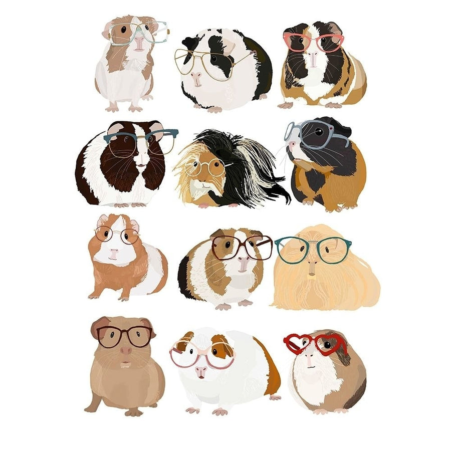 Guinea Pigs In Glasses Poster Print - Hanna Melin-VARPDXM1833D Image 1