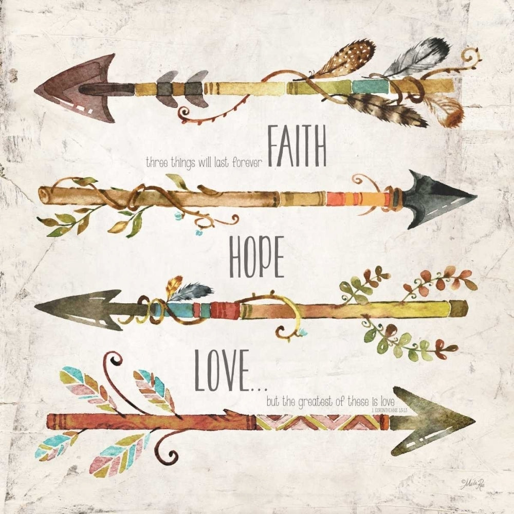 Faith Hope Love Poster Print by Marla Rae-VARPDXMA2085 Image 1