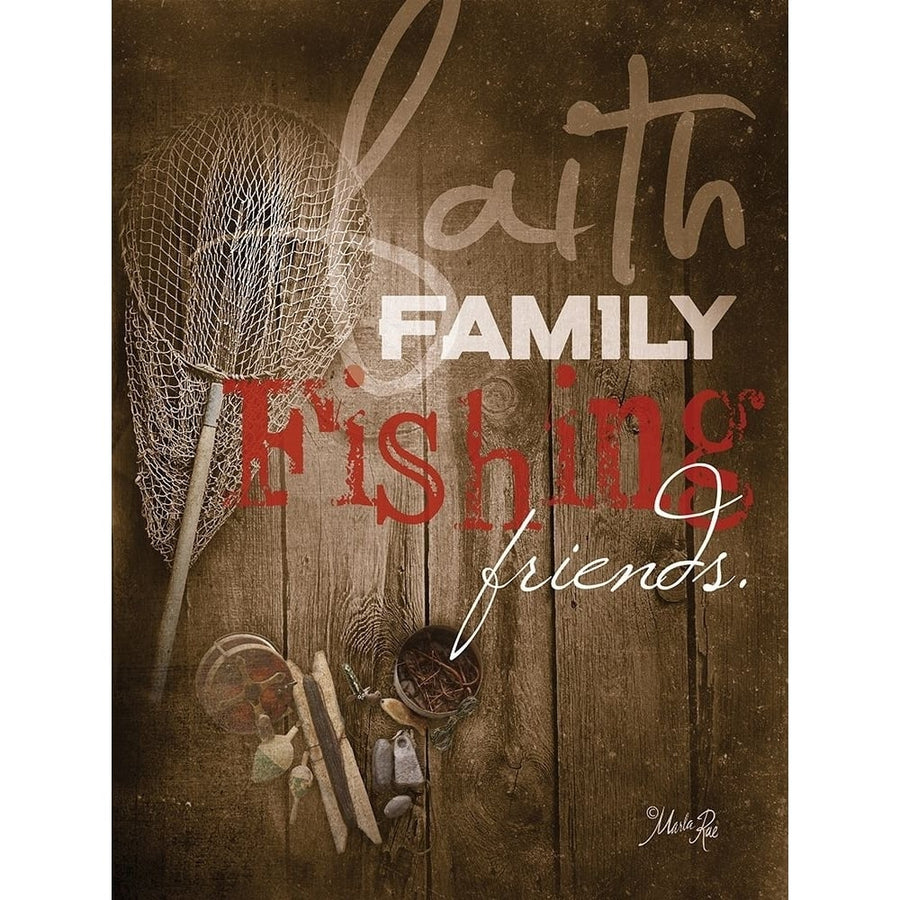 Faith Family Fishing Poster Print by Marla Rae-VARPDXMA197 Image 1