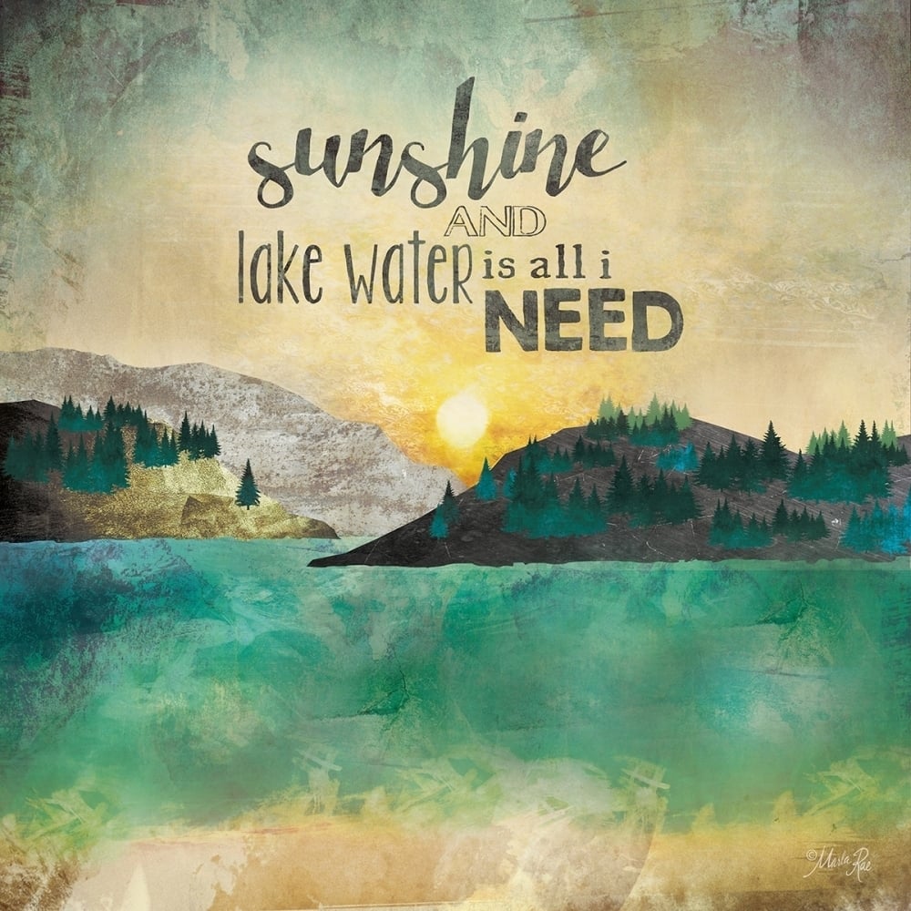 Sunshine and Lake Water Poster Print by Marla Rae-VARPDXMA2059 Image 1