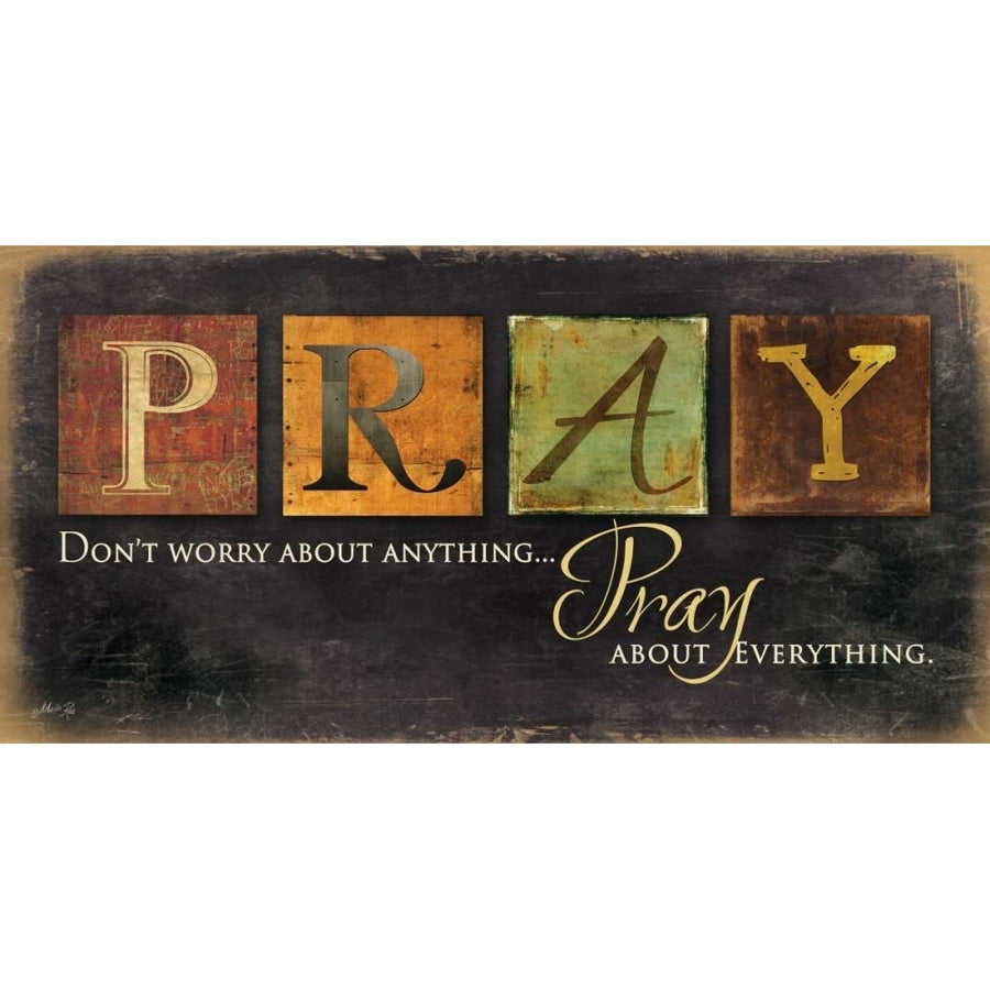 Pray - Dont Worry Poster Print by Marla Rae-VARPDXMA793 Image 1