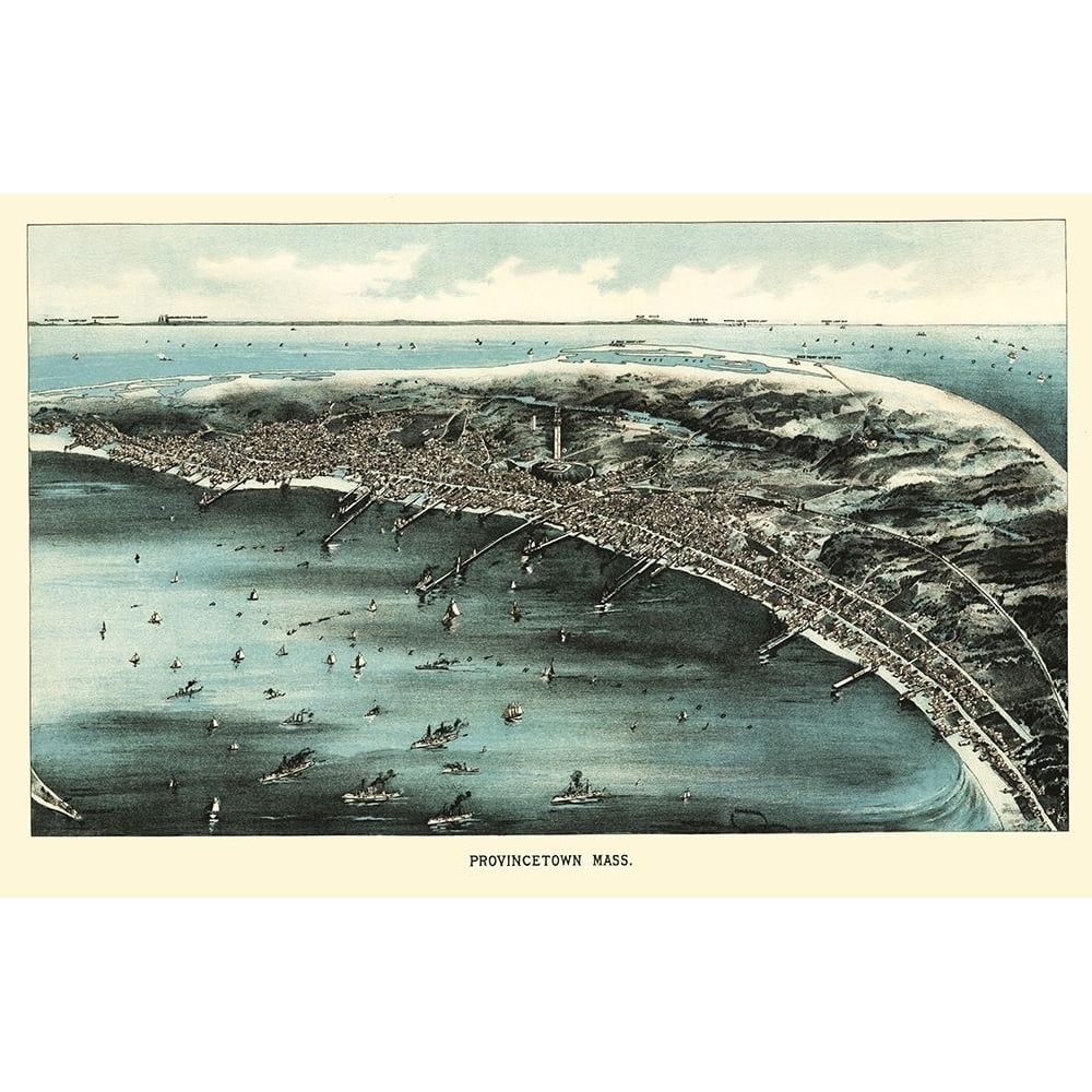 Provincetown Massachusetts - Walker 1910 Poster Print by Walker Walker-VARPDXMAPR0003 Image 1