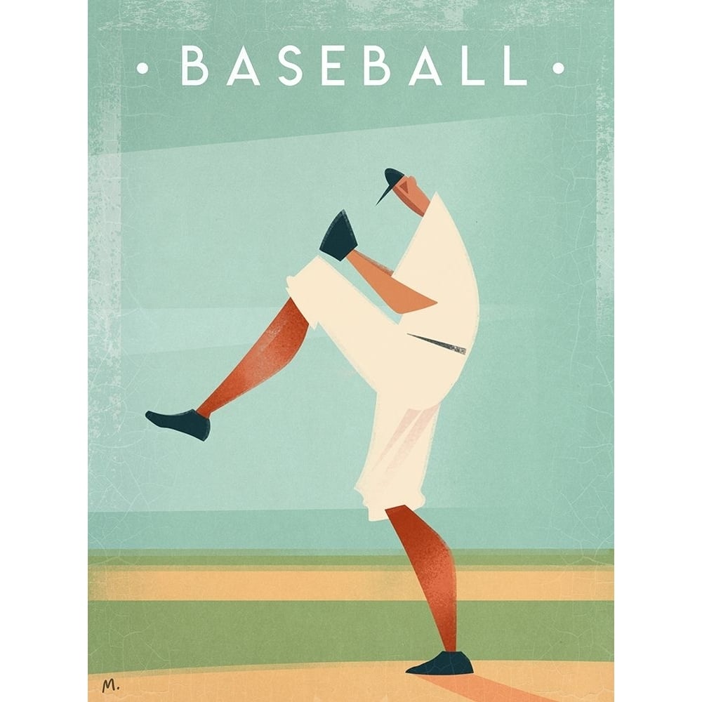 Vintage Baseball Poster Print - Martin Wickstrom-VARPDXMARWIC236584 Image 1