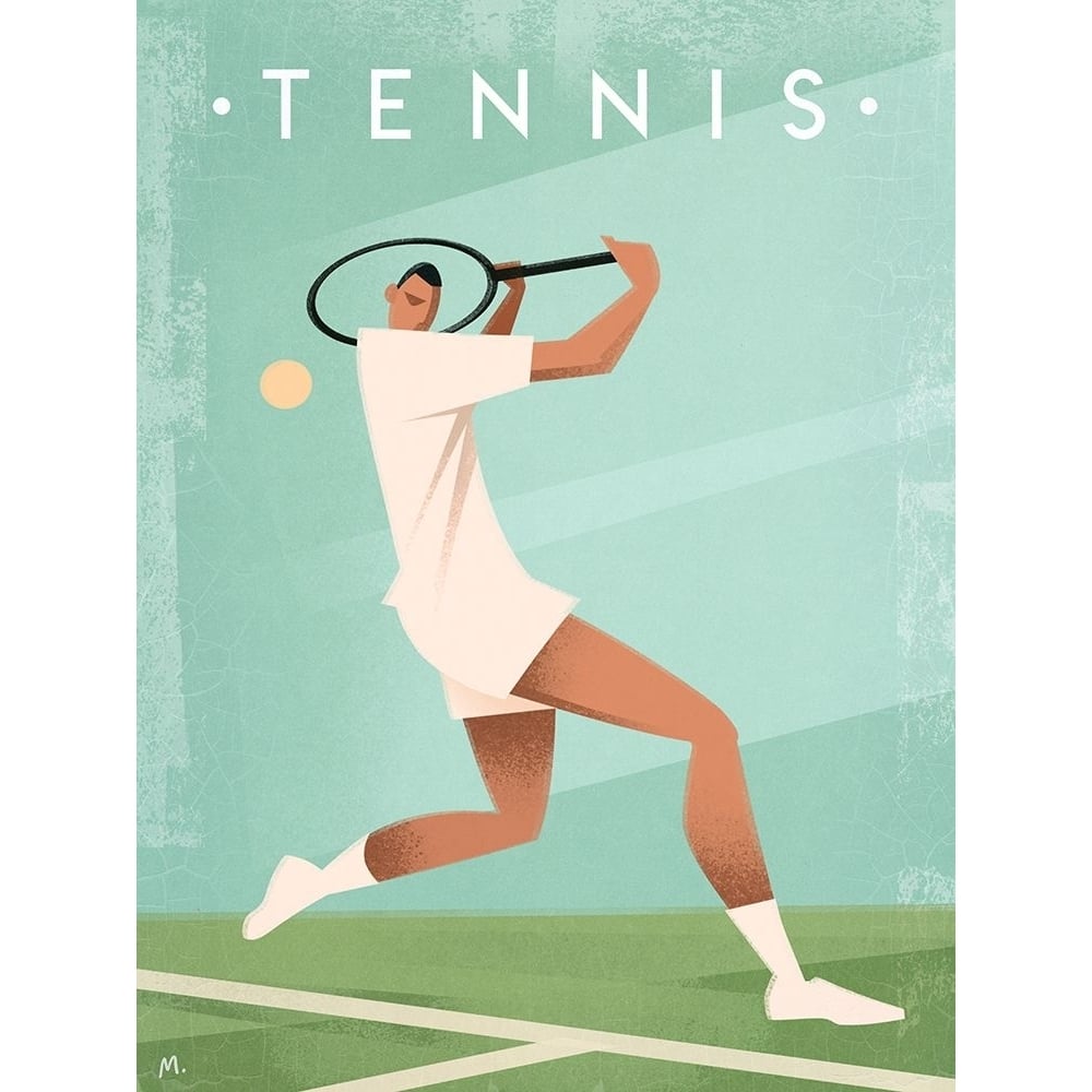 Vintage Tennis Poster Print - Martin Wickstrom-VARPDXMARWIC236587 Image 1