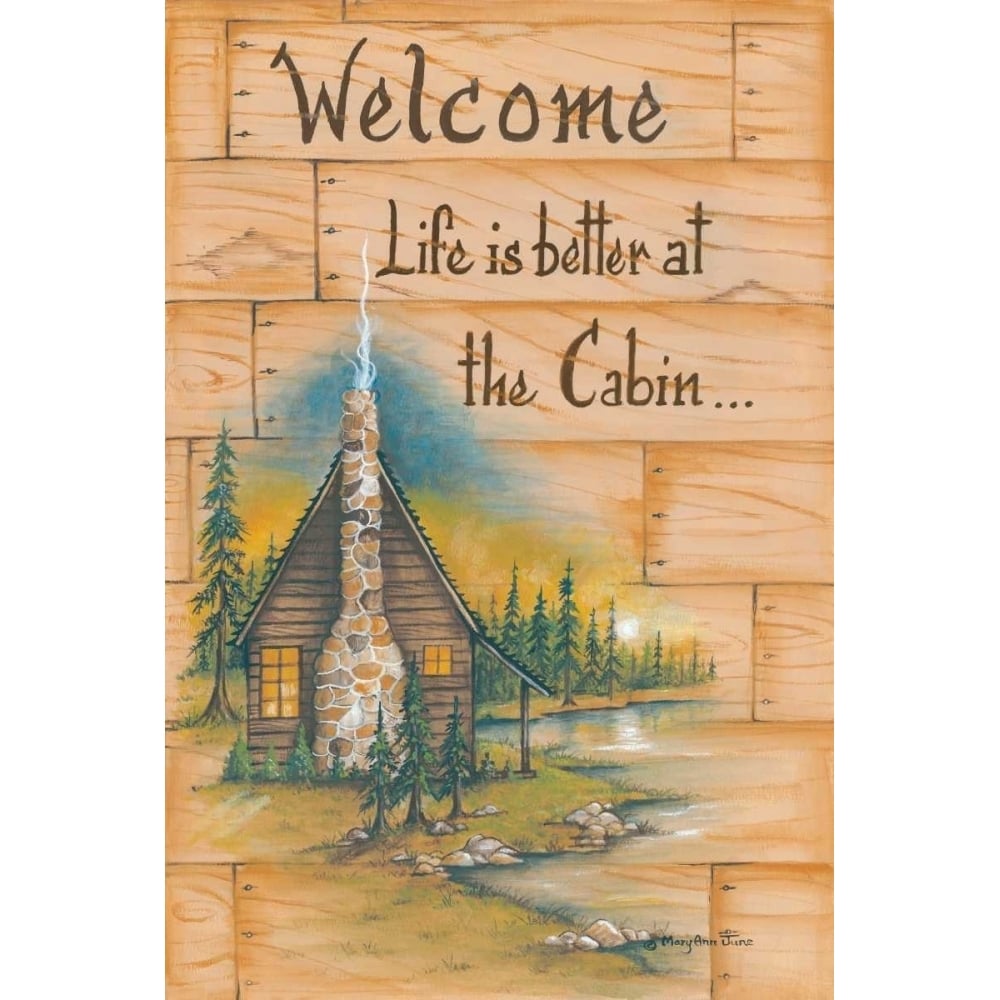 Life is Better at the Cabin Poster Print by Mary Ann June-VARPDXMARY482 Image 1