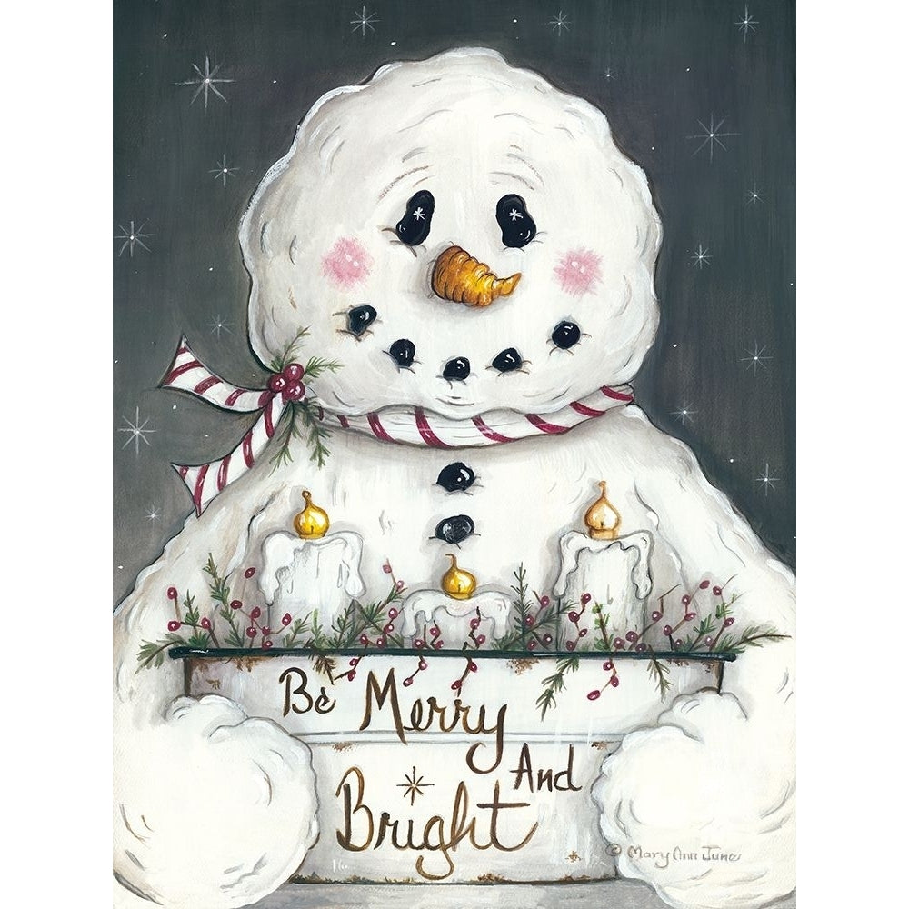 Merry and Bright Snowman Poster Print by Mary Ann June-VARPDXMARY513 Image 1