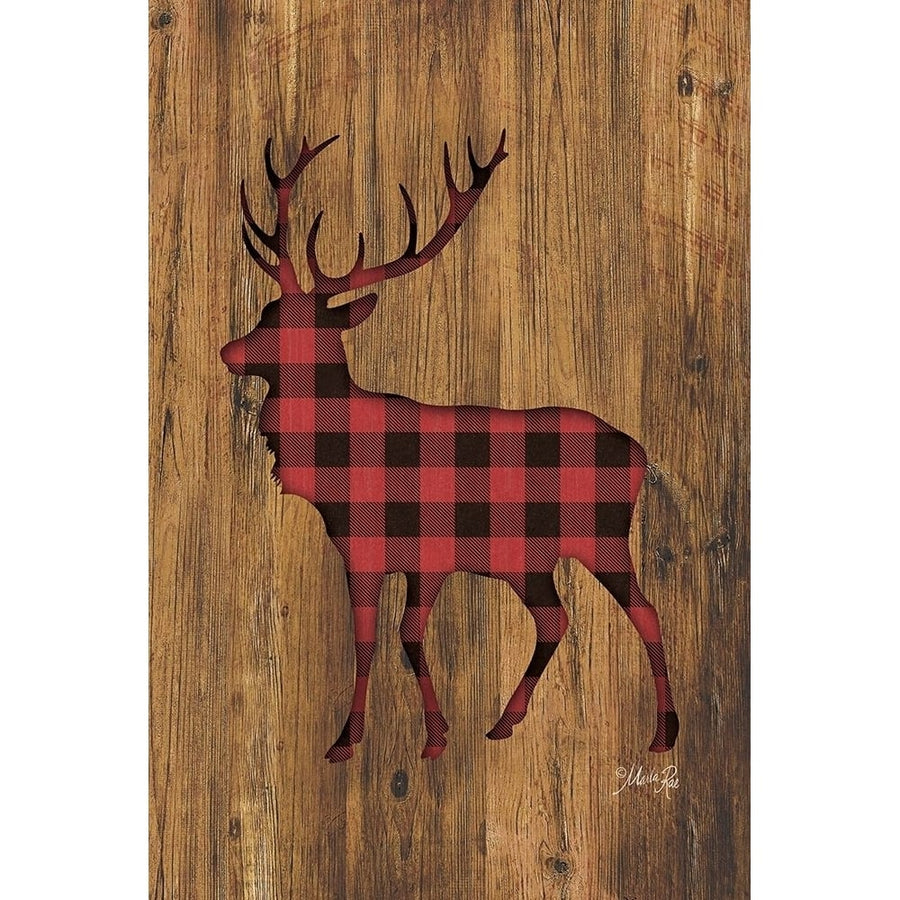 Buffalo Plaid Deer Poster Print by Marla Rae-VARPDXMAZ5198 Image 1