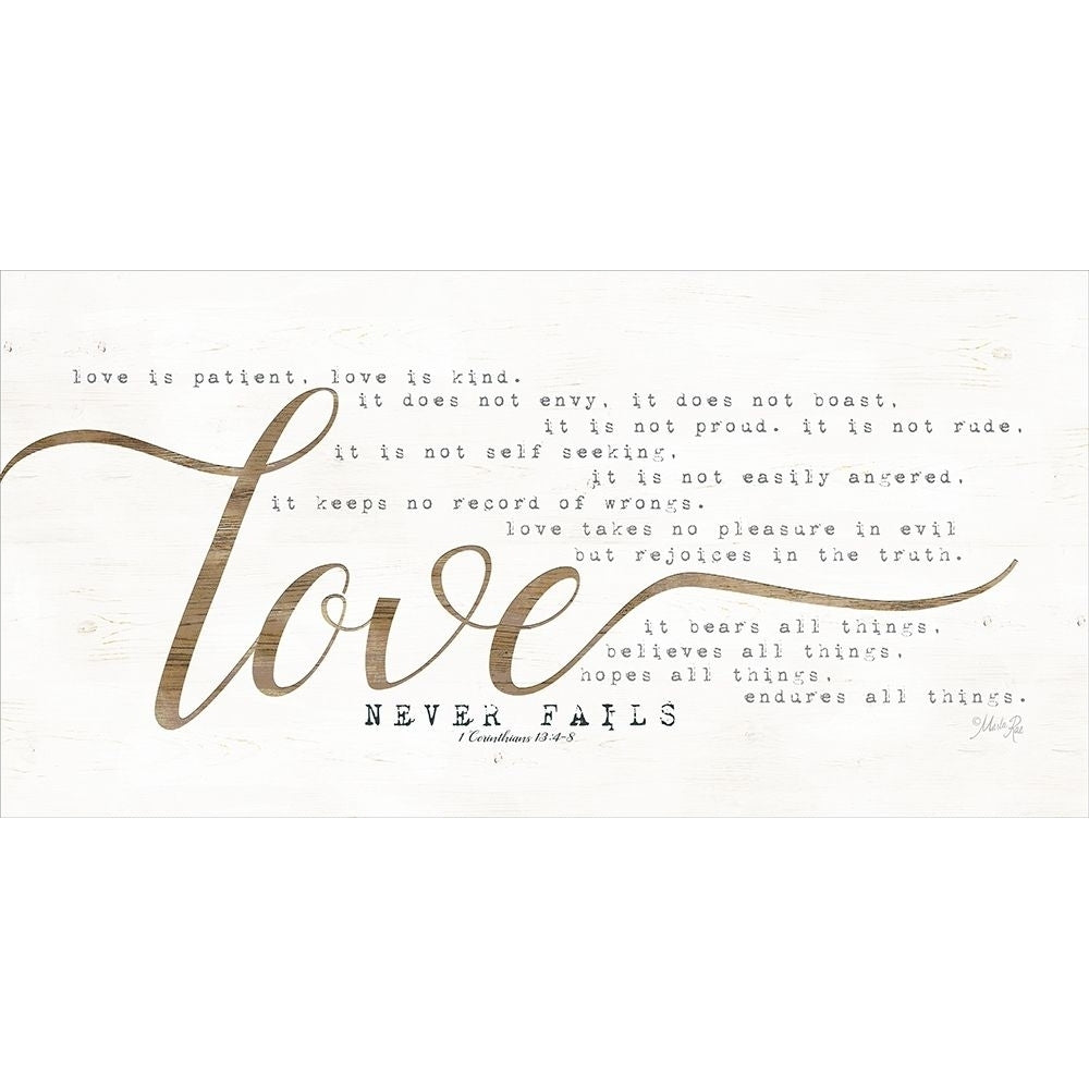 Love Never Fails Poster Print by Marla Rae-VARPDXMAZ5256 Image 1