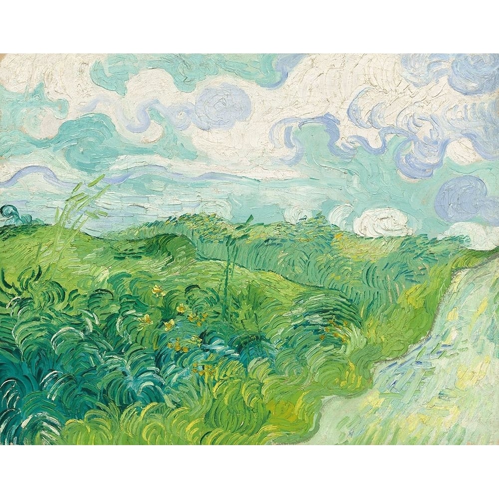 Green Wheat Fields Auvers - Vincent Vn Gogh Poster Print - Collection Masters-VARPDXMASCOL288825 Image 1