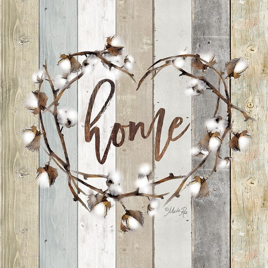 Home Cotton Wreath Poster Print by Marla Rae-VARPDXMAZ5025 Image 1