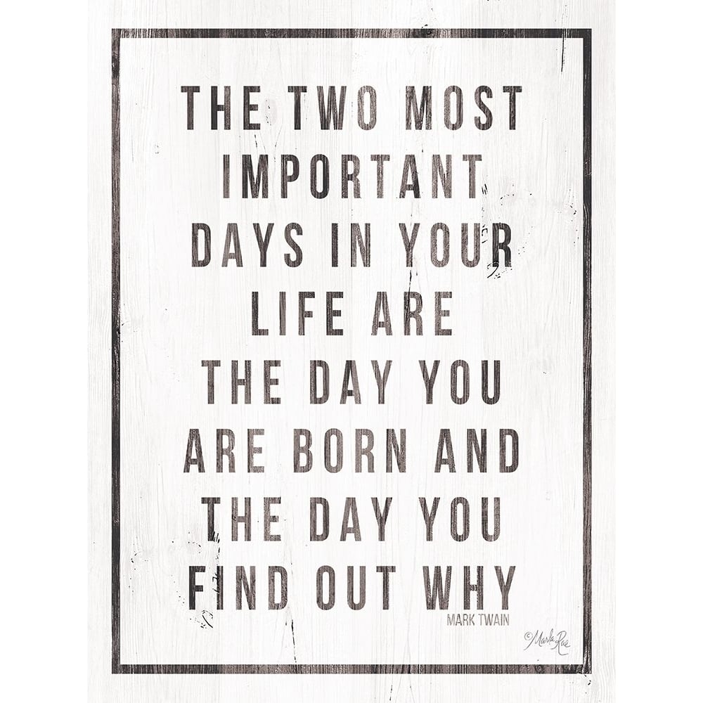 Two Most Important Days Poster Print by Marla Rae-VARPDXMAZ5382 Image 1