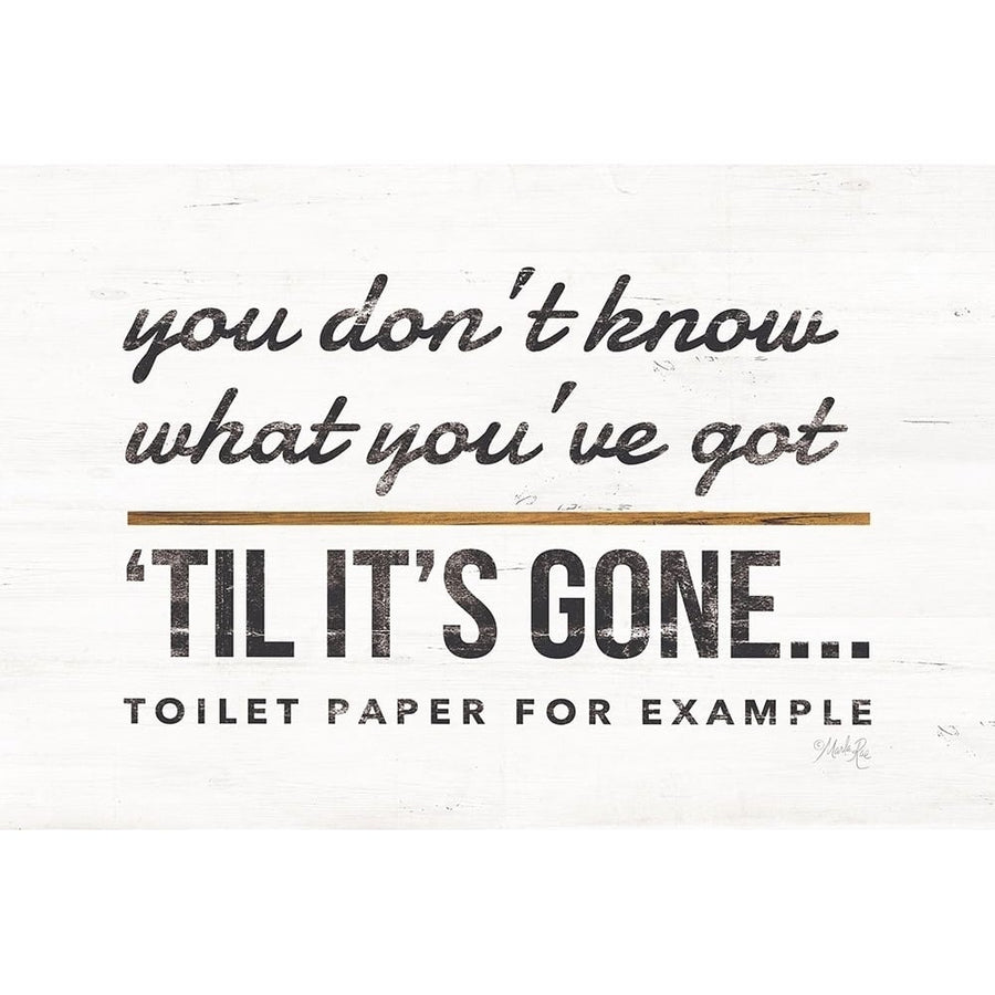 Toilet Paper Poster Print by Marla Rae-VARPDXMAZ5395 Image 1