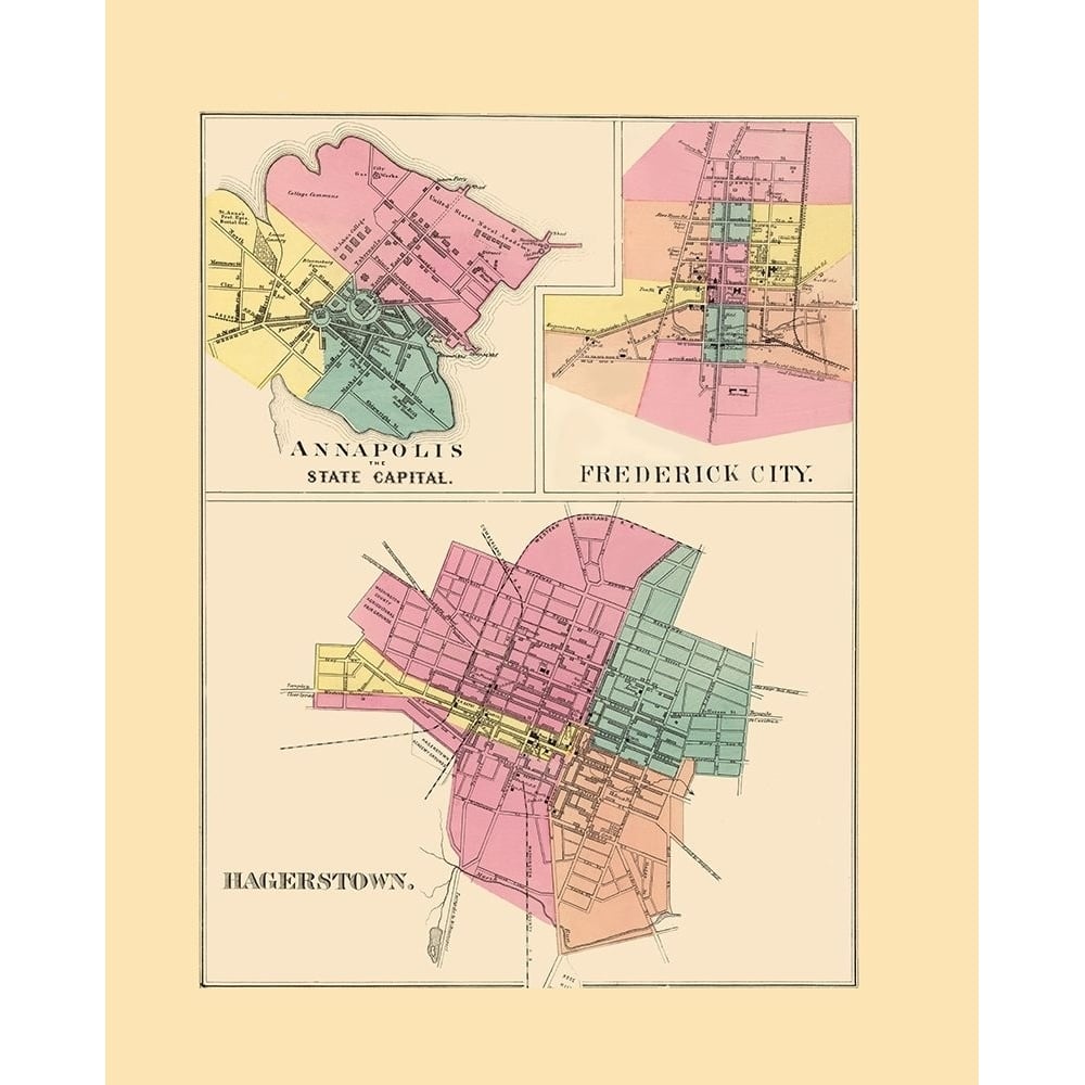 Annapolis Frederick City Hagerstown Maryland Poster Print by Stedman Stedman-VARPDXMDAN0013 Image 1