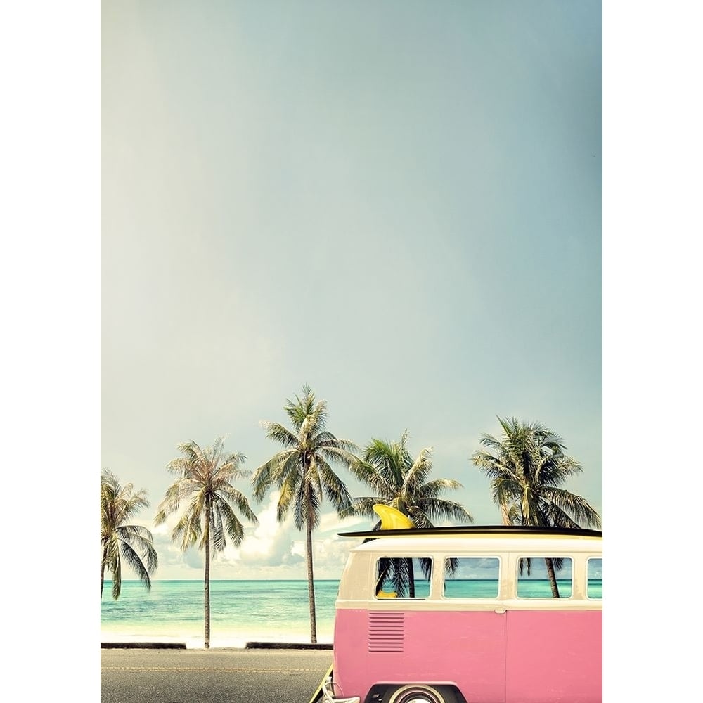 Surf Bus Pink Poster Print by Design Fabrikken Design Fabrikken-VARPDXMF9690957 Image 1