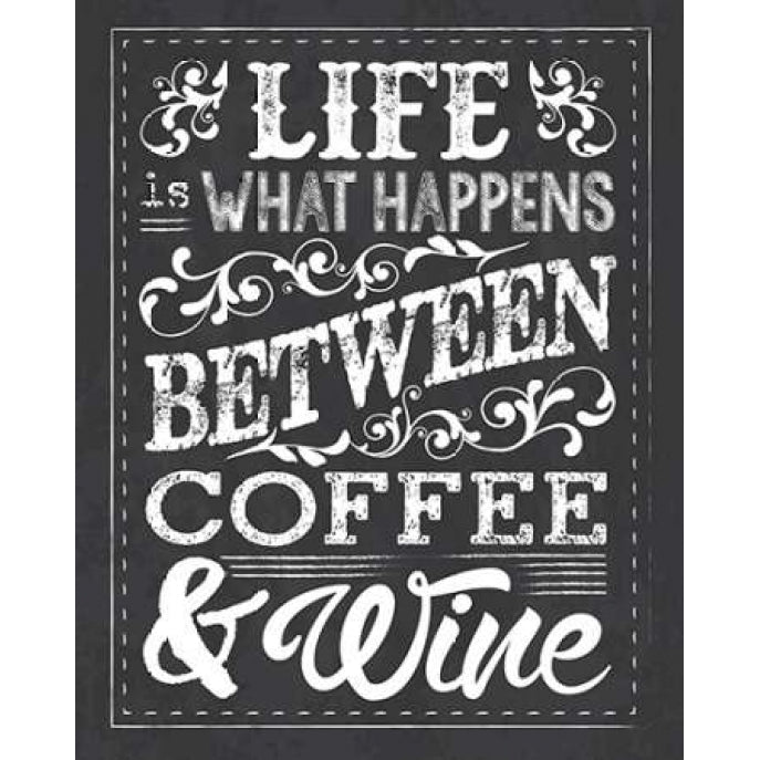 Chalk Coffee Wine Poster Print by Melody Hogan-VARPDXMHRC142E Image 1